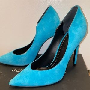 Kendall x Kylie Medium Blue Suede Pumps.